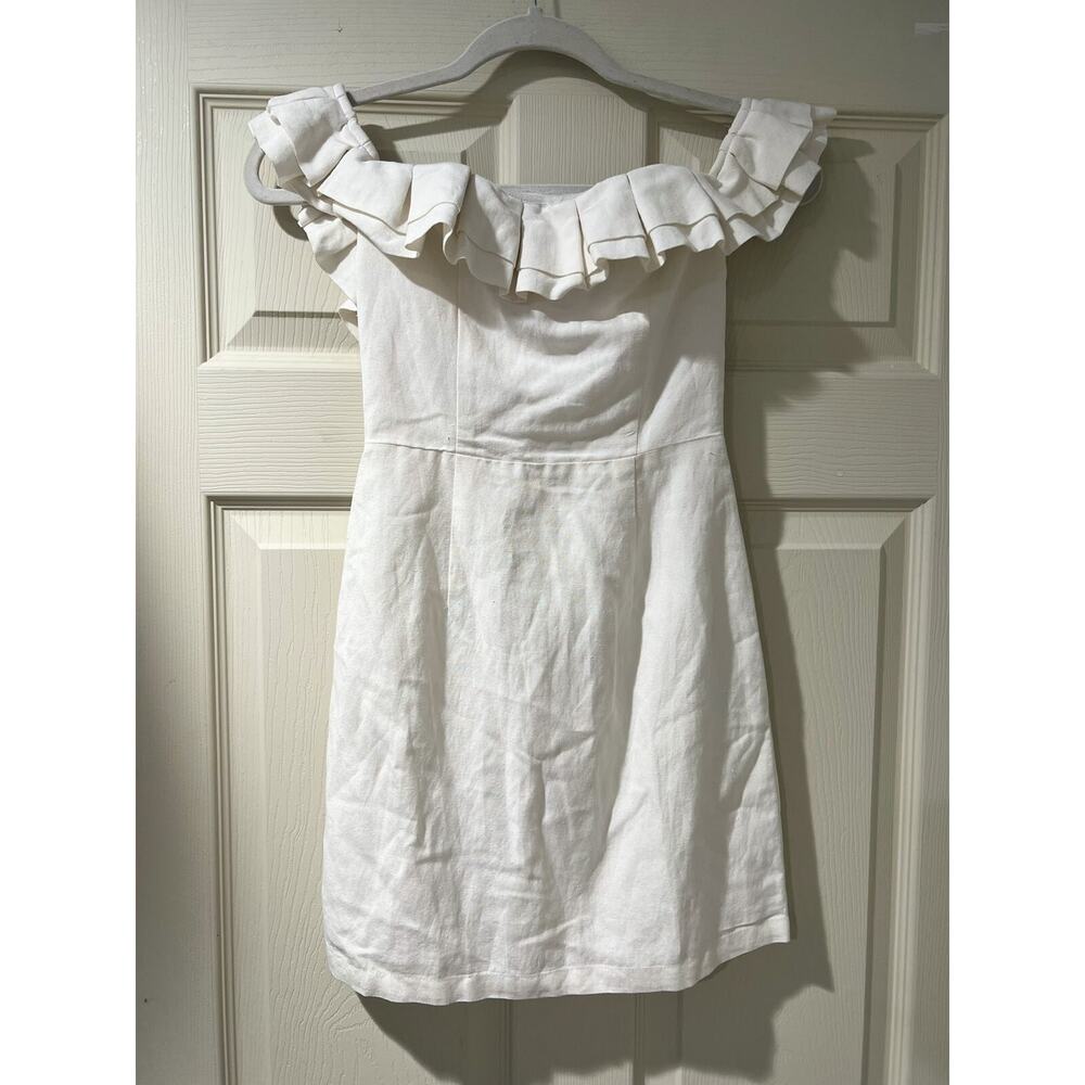superdown White Ruffled Strap Midi Dress - Picture 8 of 10